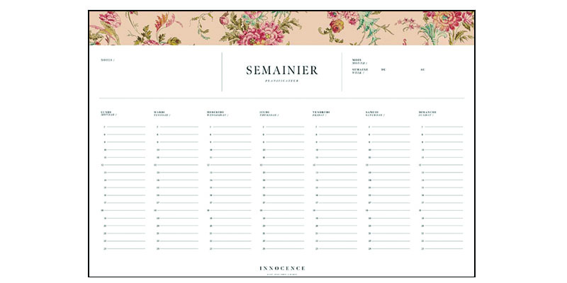 Weekly Planner Andalusian bouquet