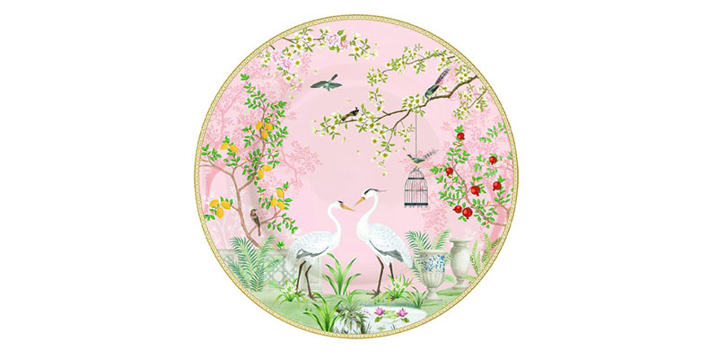 Piatto in porcellana JARDIN DE REVES